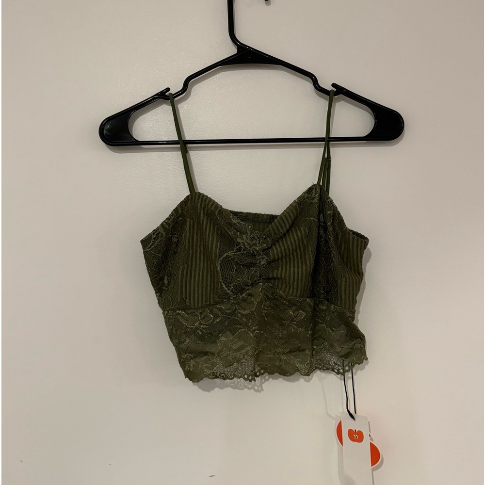 Green Cider Lace Bralette/Top NTW Size M